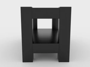 काली आधुनिक मेज 3D मॉडल