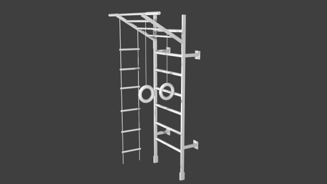 swedish stairs 3D Model .c4d .max .obj .3ds .fbx .stl .blend 