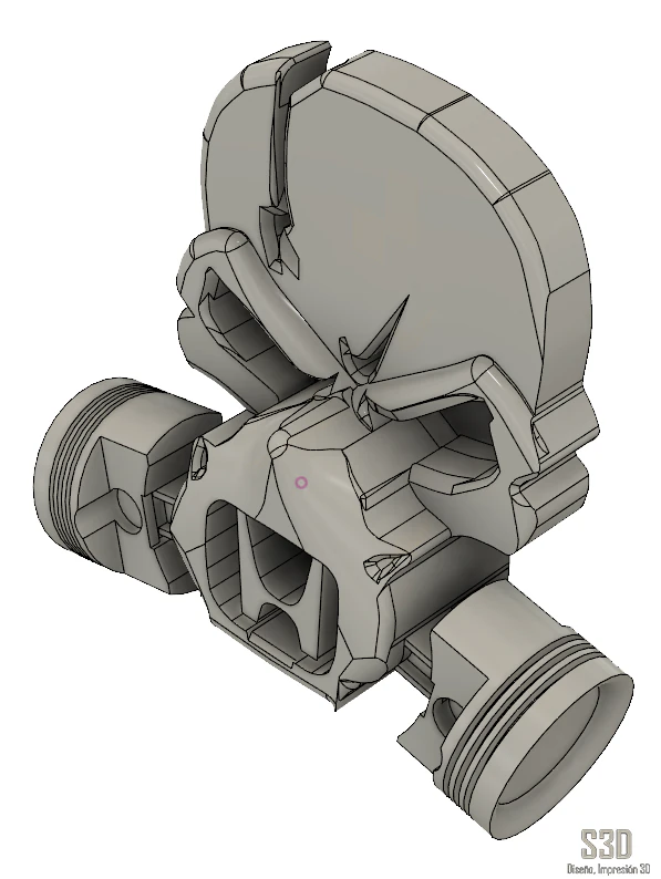 honda engine skull 3D Print Model .c4d .max .obj .3ds .fbx .stl .blend 