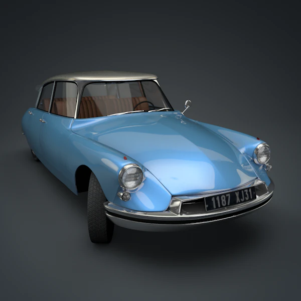 citroen ds 19 3D Model .c4d .max .obj .3ds .fbx .stl .blend 