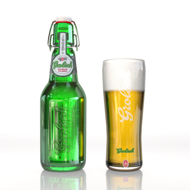 Grolsch Bottle glass Modelo 3D .c4d .max .obj .3ds .fbx .stl .blend 