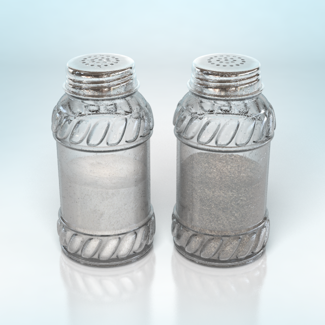 Salt and Pepper Shakers Model 3D .c4d .max .obj .3ds .fbx .stl .blend 