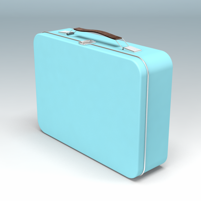 Lunchbox Suitcase Model 3D .c4d .max .obj .3ds .fbx .stl .blend 
