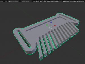 comb to the milling table stl Model 3D