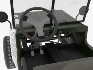 go kart willys jeep 3D Model