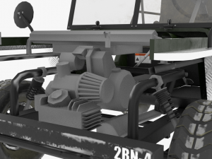go kart willys jeep 3D Model