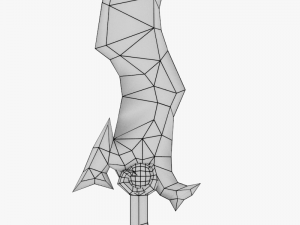 handpaint sword lowpole 3D Model