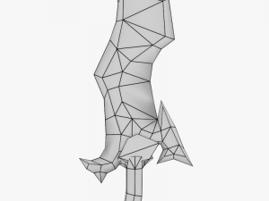 handpaint sword lowpole 3D Model