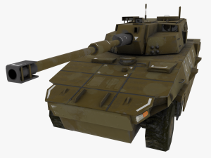 fictional lowpoly pbr tank Modelo 3D