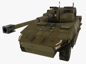 tangki pbr lowpoly fiksi Model 3D