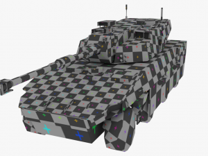 fictional lowpoly pbr tank 3D Model
