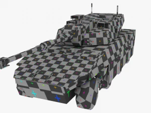 fictional lowpoly pbr tank 3D Model