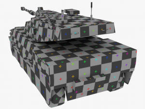 fictional lowpoly pbr tank 3D Model