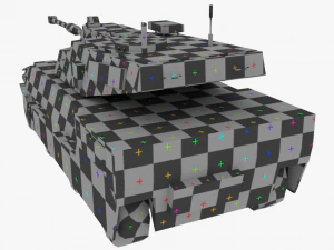 fictional lowpoly pbr tank 3D Model