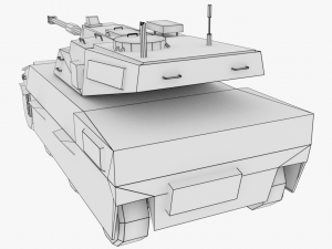 fictional lowpoly pbr tank 3D Model