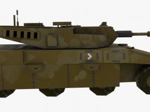 fictional lowpoly pbr tank 3D Model