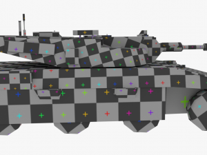 fictional lowpoly pbr tank 3D Model