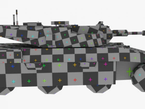 fictional lowpoly pbr tank 3D Model