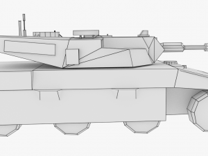 fictional lowpoly pbr tank 3D Model