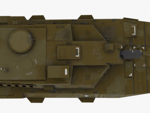 fictional lowpoly pbr tank 3D Model
