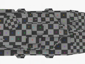 fictional lowpoly pbr tank 3D Model