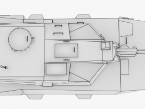 fictional lowpoly pbr tank 3D Model