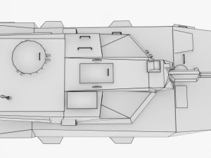 fictional lowpoly pbr tank 3D Model