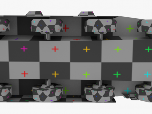 fictional lowpoly pbr tank 3D Model