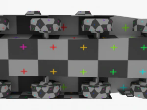 fictional lowpoly pbr tank 3D Model
