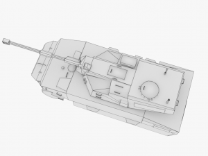 fictional lowpoly pbr tank 3D Model