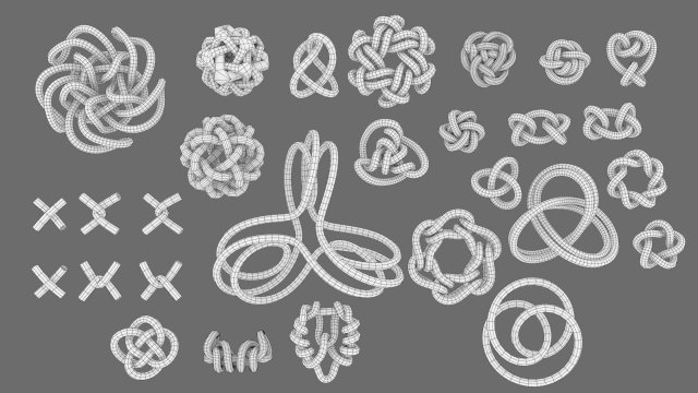 Decorative rope art 3D model