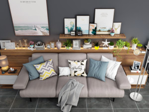 modern sofa set 6 3D Модель