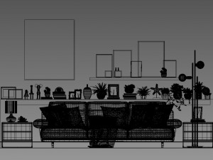 modern sofa set 6 3D Модель