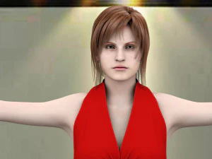 catwalk rigged girl 3D Model