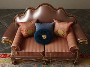 classic european sofa set 3D Модель