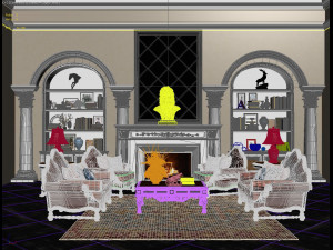 classic european sofa set 3D Модель