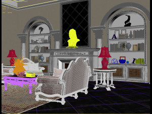 classic european sofa set 3D Модель