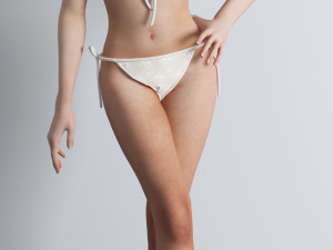 beach bikini rigged girl Modelo 3D