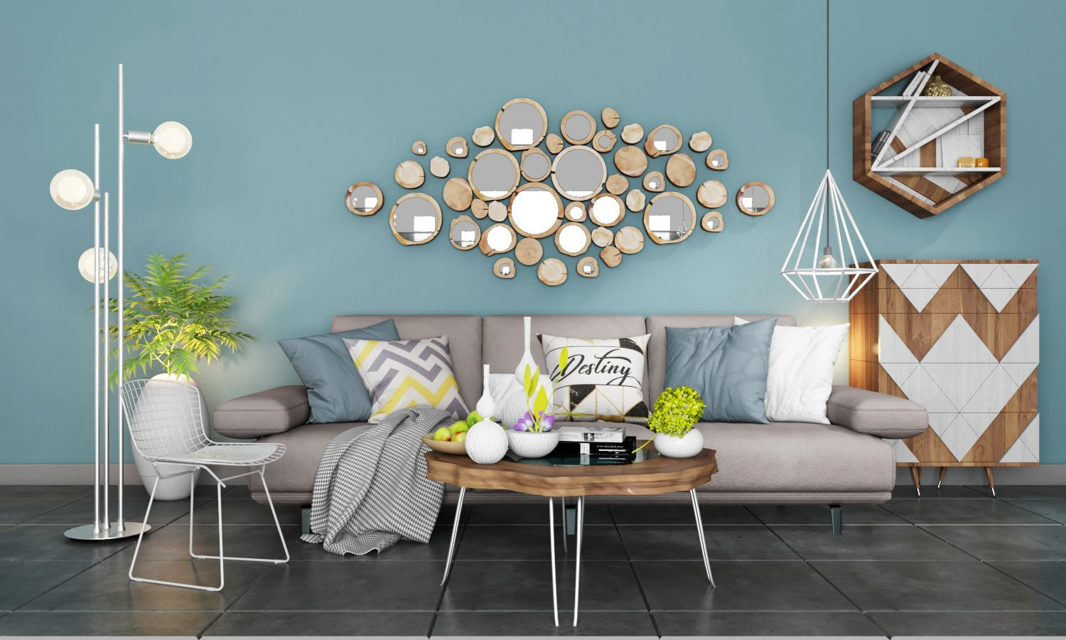 modern sofa set 5 3D Model .c4d .max .obj .3ds .fbx .stl .blend