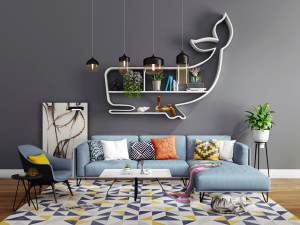 sofa set 3D 모델