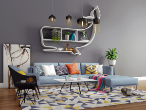 sofa set 3Dモデル