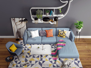 sofa set 3Dモデル