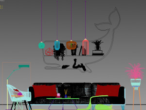 sofa set 3Dモデル