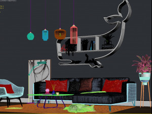sofa set 3Dモデル