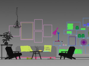 sofa set 3D 모델