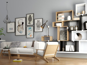 sofa set 3D 모델