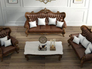classic sofa set 3D Model