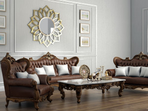 classic sofa set Modello 3D