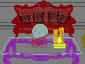 classic sofa set Modello 3D