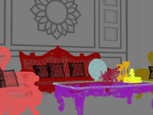 classic sofa set 3D Model